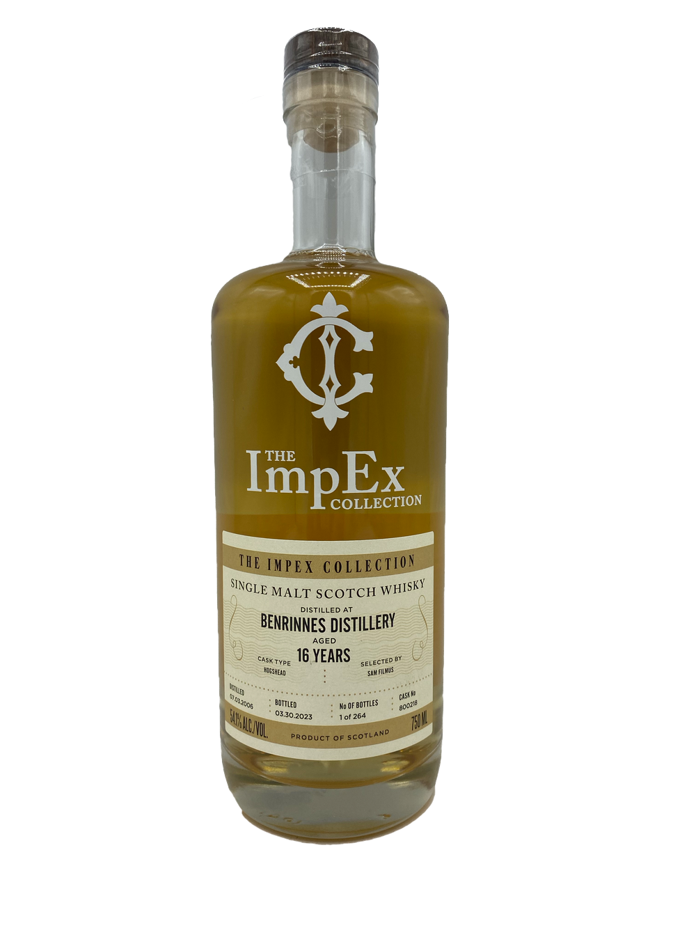 The ImpEx Collection Benrinnes 2006 16yr Cask 800218 750ml