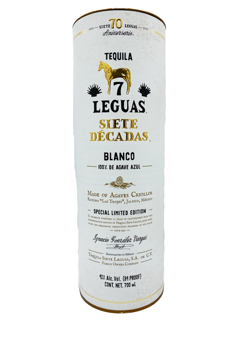 Siete Leguas Decadas Blanco Tequila 700mL