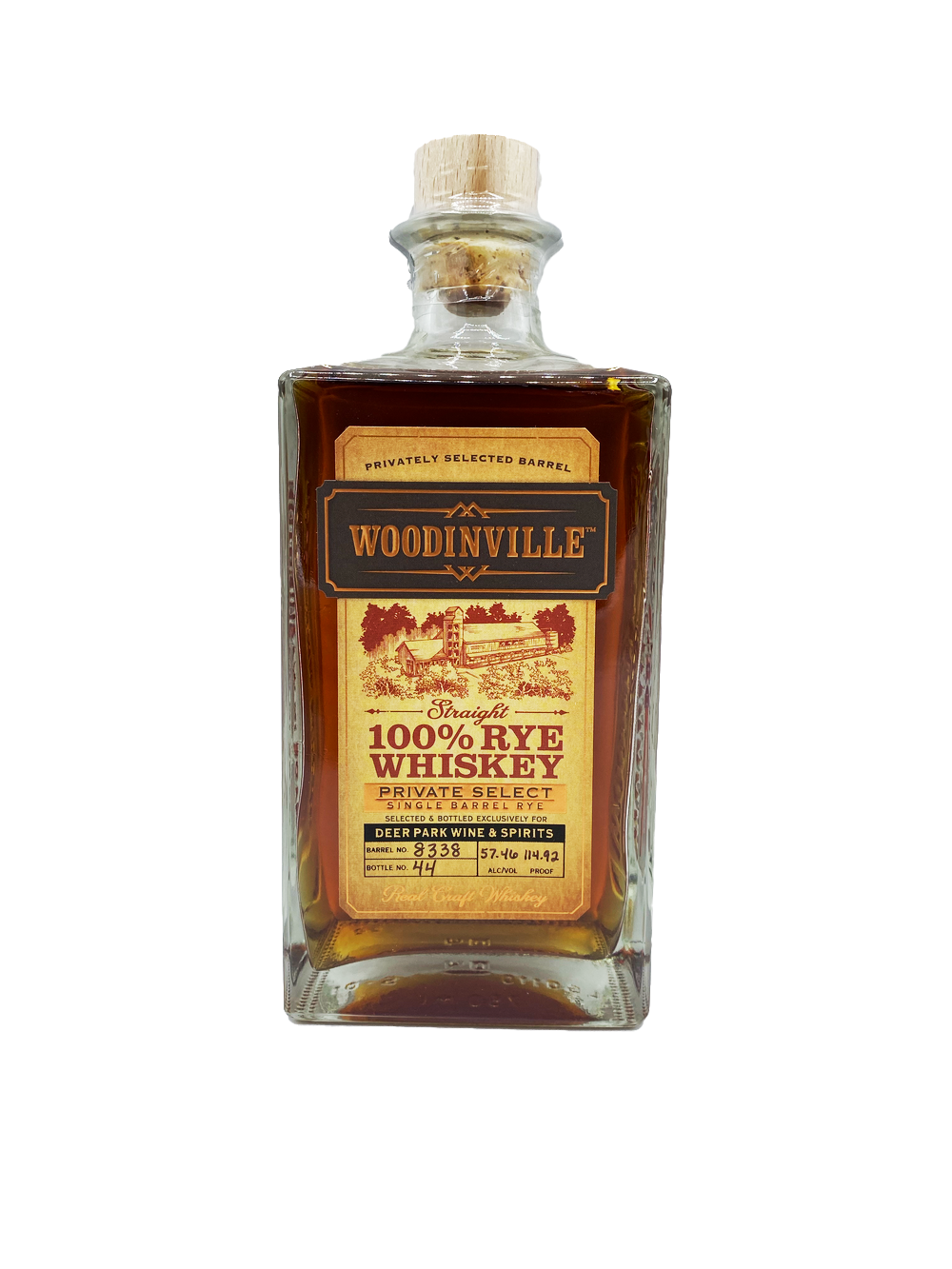 Woodinville 'Deer Park' Single Barrel Rye Whiskey 750mL