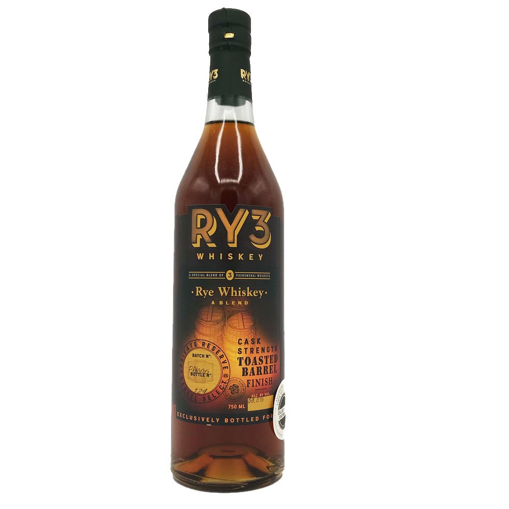 RY3 Toasted Barrel Rye Cask Strength Private Barrel 750mL